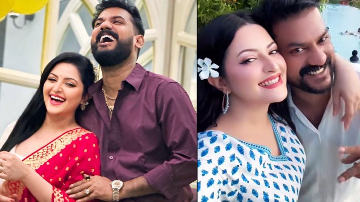 সহকর্মীর সঙ্গে খুনসুটি নিয়ে গুঞ্জন, যা বললেন পরীমনি